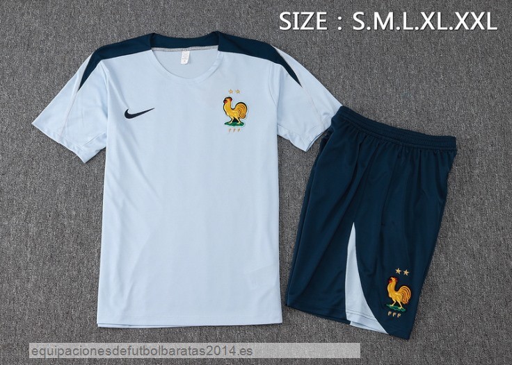 Nuevo Entrenamiento Conjunto Completo Francia 2024 Azul Baratas